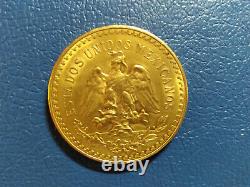 1947 MEXICO 50 PESOS 1.2 Oz. 37.5 Grams GOLD BULLION COIN