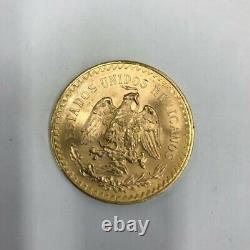 1947 MEXICO 50 PESOS 1.206 troy oz. 37.5 Grams GOLD BU Coin