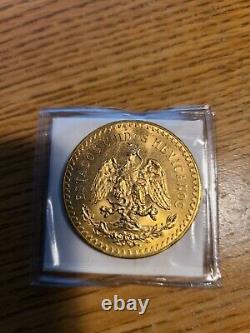 1947 MEXICO 50 PESOS 1.323 Oz. 37.5 Grams GOLD BU Coin