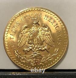 1947 Mexican Centenario 50 Gold Pesos Stunning Lustrous Coin-1.205 Troy Oz (AGW)