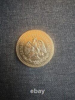 1947 Mexican Centenario 50 Pesos 37.5 Grams Pure Gold 1.2 Troy Oz