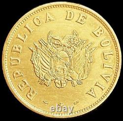 1952 Gold Bolivia 50 Bolivianos 35 Gramos Revoulution Coin