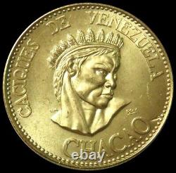 1955 Gold Caciques De Venezuela Chacao 22.2 Grams Coin Mint State