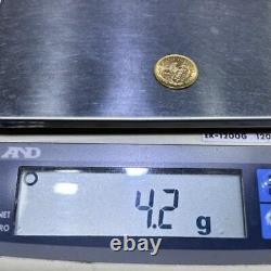 1955 M Cinco Pesos Solid Gold Coin Eagle Back Rare Coin 4.2 Grams Gift