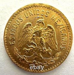 1955 Mexico Gold 5 Five Cinco Pesos Gold Coin 4.1 Grams