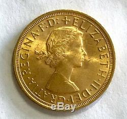 1957 Gold Sovereign, Uncirculated & Lustrous Coin, 7.98 Grams Of 22 Carat Gold