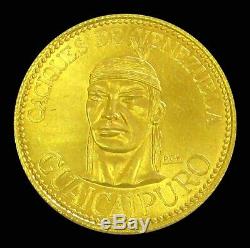 1957 Guaicaipuro Gold Venezuela 6 Grams Indian Chieftain Caciques