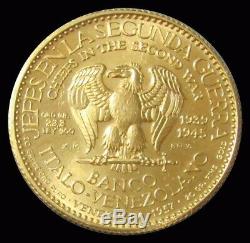 1958 Gold Venezuela Roosevelt 22.2 Gram Chiefs World War II Mint State