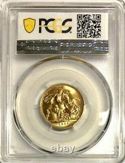 1959 Gold Sovereign Coin, PCGS High Graded MS65+, 7.98 Grams Of 22 Carat Gold