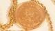 1959 Mexican Gold Pesos Coin Necklace 22 14k Gold Rope Chain 33.2 Total Grams
