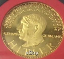 1959 Solid 22K Gold Medal Not Coin, Venezuela, Adolph Hitler, 11.7 grams, Unique