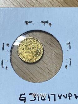 1962 Caciques de Venezuela 5 Bolivares Gold Coin RARE Chief Mara Maracaibo