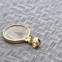1962 Irish 3 Pence Hare Coin 18k Yellow Gold Pendant, 1.25 Grams Gold Weight