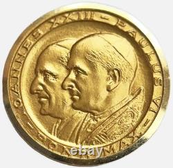 1963 Gold 3.5 Gram Pope John XXIII & Pope Paul VI 2nd Vatican Council Medal