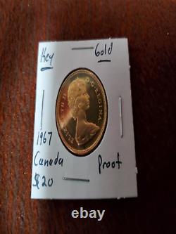 1967 $20 Dollar Gold Coin Queen Elizabeth Ii. 900 Fine 18.27 Gram