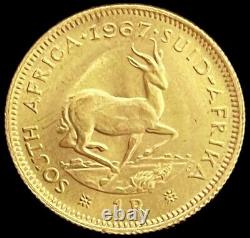 1967 Gold South Africa 1 Rand 3.99 Grams Jan Van Riebeeck Coin