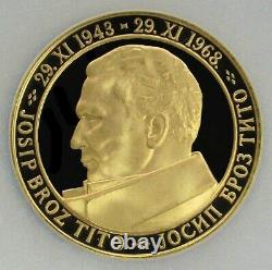 1968 Nl Gold Yugoslavia 1000 Dinara Massive 78.2 Grams Ngc Proof 68 Ultra Cameo
