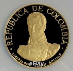 1969 Gold Colombia 1500 Peso 65 Gram Battle Of Boyaca Ngc Proof 63 Ultra Cameo