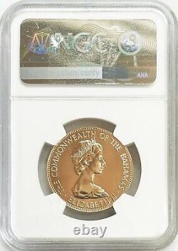 1973 Gold Bahamas 15.6448 Grams $50 Two Flamingo Coin Ngc Mint State 69