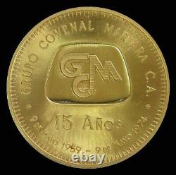 1974 Gold Venezuela 21.5 Gram Grupo Covenal Mariara 15 Years Anniv. Arbor Day