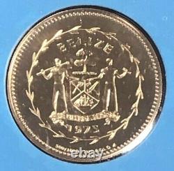 1975 Belize $100 Gold Coin BU Specimen