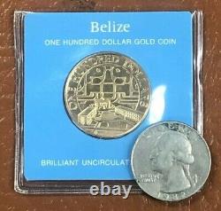 1975 Belize $100 Gold Coin BU Specimen