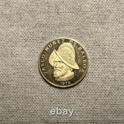 1975 Panama 100 Balboa Gold Coin 8.16 grams 90% Fine Gold Franklin Mint