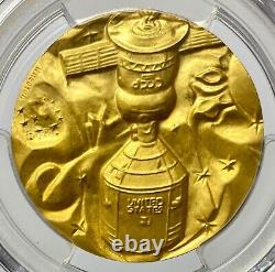 1975 Russia Apollo-Soyuz Project Gold Medal PCGS MS-68