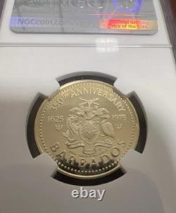 1975FM Barbados G$100 Gold Olive Blossom NGC PF70 Flawless Perfect Gold Coin