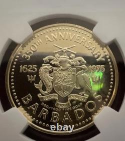 1975FM Barbados G$100 Gold Olive Blossom NGC PF70 Flawless Perfect Gold Coin