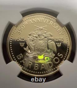 1975FM Barbados G$100 Gold Olive Blossom NGC PF70 Flawless Perfect Gold Coin