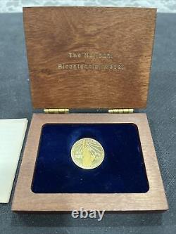 1976 American Revolution Bicentennial Gold Medal Proof 12.9 Gram. 900 Gold Coin