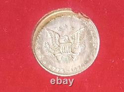 1976 Commemorative Coin Medal Americas Bicentennial 10k Solid Gold Medal 1.6 Grm
