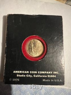 1976 GOLD COIN Ameica's Bicentennial Commemorative 10k Solid Gold Medal 1.6 Gram
