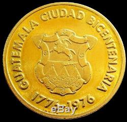1976 GOLD GUATEMALA 27.8 GRAM CERRITO DEL CARMEN 200th ANNIV CATHOLIC HERMITAGE