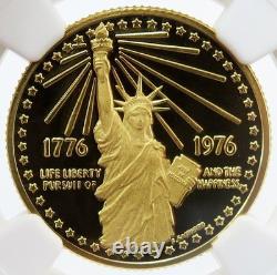 1976 GOLD US MINT PROOF 23mm NATIONAL BICENTENNIAL 12.94 GRAM NGC PF 70 UC