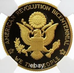 1976 GOLD US MINT PROOF 23mm NATIONAL BICENTENNIAL 12.94 GRAM NGC PF 70 UC