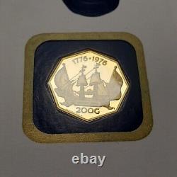 1976 Netherlands Antilles 200 Guilder. 900 Gold Proof Coin AGW. 230 G2333