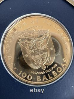 1976 One Hundred Balboa Gold Coin Of The Republic Of Panama 8.16 Grams Fine Gold