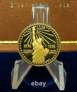 1976 US Mint American Bicentennial Gold. 900 Fine Medal with Box RARE! J408