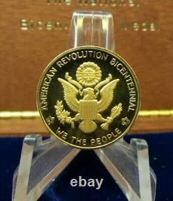 1976 US Mint American Bicentennial Gold. 900 Fine Medal with Box RARE! J408