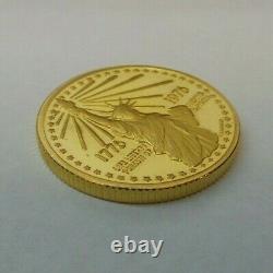 1976 US Mint American Bicentennial Gold. 900 Fine Medal with Box RARE! J408