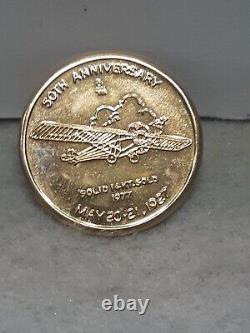 1977 Charles A. Lindbergh 14k Gold 3.5 Grams Token Bu