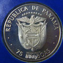 1978 PANAMA GOLD 75 Balboa Proof 75th Anniversary of Independence 10.6g. 500