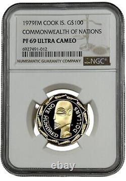 1979 FM Cook Islands $100 Gold Commonwealth of Nation 0.2778oz Coin NGC PF 69 UC