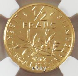 1979 Gold Piefort France 300 Minted 1/2 Franc (18.3 Grams) Ngc Proof 69