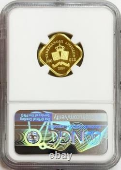 1980 Gold Netherlands Antilles 5.04 Grams 300 Gulden Queen Juliana Ngc Pf 69 Uc