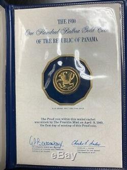 1980 Gold Panama 8.16 Grams Proof 100 Balboa Golden Condor With Coa