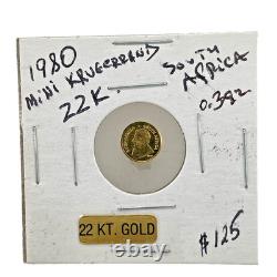 1980 Miniature Krugerrand South Africa 22Kt Gold 9mm 0.3 gram Novelty Token-Coin