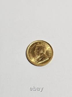 1981 1/10 oz Fine Gold Krugerrand South African Gold Coin 3.39 Grams
